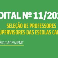 Edital Nº 11/2022 - Seleção de Professores Supervisores das Escolas Campo