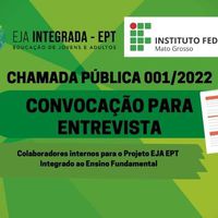 CHAMADA PÚBLICA SIMPLIFICADA Nº 001/2022 - CONVOCAÇÃO PARA ENTREVISTA 